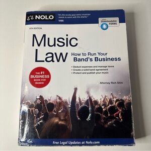 Nolo Music Law: How to Run Your Band's Business 8th Edition Attorney Rich Stim